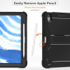 Shockproof Rugged Hybrid Armor Case with Kickstand for iPad Air 13-inch (M3/M2) - Black