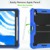 Shockproof Rugged Hybrid Armor Case with Kickstand for iPad Air 13-inch (M3/M2) - Blue