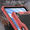 Shockproof Rugged Hybrid Armor Case with Kickstand for iPad Air 13-inch (M3/M2) - Red