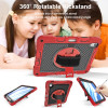 Military Grade 3-IN-1 Hybrid Armor Case with Hand and Shoulder Strap for iPad Air 13-inch (M3/M2) - Red