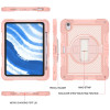Military Grade 3-IN-1 Hybrid Armor Case with Hand and Shoulder Strap for iPad Air 13-inch (M3/M2) - Rose Gold