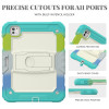 Military Grade Shockproof Rugged Hybrid Case with Kickstand for iPad Pro 11-inch (M4) - Blue Green Teal