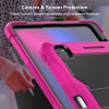 Shockproof Rugged Hybrid Armor Case with Kickstand for iPad Pro 11-inch (M4) - Hot Pink