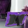 Shockproof Rugged Hybrid Armor Case with Kickstand for iPad Pro 11-inch (M4) - Purple
