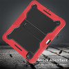 Shockproof Rugged Hybrid Armor Case with Kickstand for iPad Pro 11-inch (M4) - Red