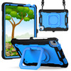 Military Grade Hybrid Armor Case with 360 Degree Rotation Kickstand for iPad Pro 11-inch (M4) - Black Blue