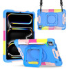 Military Grade Hybrid Armor Case with 360 Degree Rotation Kickstand for iPad Pro 11-inch (M4) - Rainbow Blue