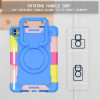 Military Grade Hybrid Armor Case with 360 Degree Rotation Kickstand for iPad Pro 11-inch (M4) - Rainbow Blue
