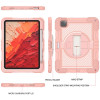 Military Grade 3-IN-1 Hybrid Armor Case with Hand and Shoulder Strap for iPad Pro 11-inch (M4) - Rose Gold