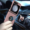 360 Rotating Ring Grip Hybrid Case for Samsung Galaxy Z Flip 6 - Pink