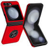 360 Rotating Ring Grip Hybrid Case for Samsung Galaxy Z Flip 6 - Red