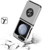 360 Rotating Ring Grip Hybrid Case for Samsung Galaxy Z Flip 6 - Silver
