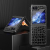 Alligator Skin Texture Leather Protective Cover for Samsung Galaxy Z Flip 6 - Black