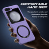 Slim Protective Cover with MagSafe Magnetic Ring for Samsung Galaxy Z Flip 6 - Purple
