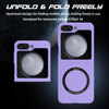 Slim Protective Cover with MagSafe Magnetic Ring for Samsung Galaxy Z Flip 6 - Purple