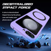Slim Protective Cover with MagSafe Magnetic Ring for Samsung Galaxy Z Flip 6 - Purple