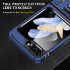 Military Grade Ring Grip Hybrid Case for Samsung Galaxy Z Flip 6 - Blue