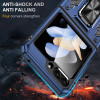 Military Grade Ring Grip Hybrid Case for Samsung Galaxy Z Flip 6 - Blue