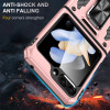 Military Grade Ring Grip Hybrid Case for Samsung Galaxy Z Flip 6 - Rose Gold