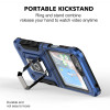 Military Grade Shockproof Hybrid Armor Case with Ring Grip for Samsung Galaxy Z Flip 6 - Blue