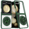 Tough Shield Crystal Case with MagSafe Magnetic Ring Holder for Samsung Galaxy Z Flip 6 - Green