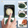 Tough Shield Crystal Case with MagSafe Magnetic Ring Holder for Samsung Galaxy Z Flip 6 - Green