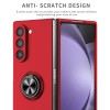 Slim Protective Cover with Ring Grip for Samsung Galaxy Z Fold 6 - Red