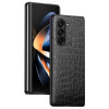 Alligator Skin Texture Leather Protective Cover for Samsung Galaxy Z Fold 6 - Black