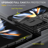 Military Grade Ring Holder Case with Camera Lens Cover for Samsung Galaxy Z Fold 6 - Black