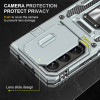 Military Grade Ring Holder Case with Camera Lens Cover for Samsung Galaxy Z Fold 6 - Grey