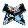 Military Grade Ring Holder Case with Camera Lens Cover for Samsung Galaxy Z Fold 6 - Light Blue