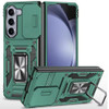 Military Grade Ring Holder Case with Camera Lens Cover for Samsung Galaxy Z Fold 6 - Green