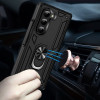 Ring Grip Hybrid Case with Hinge Protection for Samsung Galaxy Z Fold 6 - Black