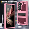 TUFF Hybrid Armor Case with Hinge Protection and Kickstand for Samsung Galaxy Z Fold 6 - Pink