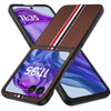 Carbon Fiber Series Protective Cover for Motorola Razr Plus 2024 - Brown