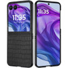 Alligator Skin Texture Leather Protective Cover for Motorola Razr Plus 2024 - Black