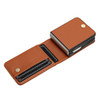 Luxury Leather Wallet Case for Samsung Galaxy Z Flip 6 - Brown