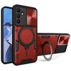 Superior Series Magnetic Hybrid Case with Ring Stand and Camera Lens Cover for Samsung Galaxy A26 5G - Red