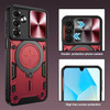 Superior Series Magnetic Hybrid Case with Ring Stand and Camera Lens Cover for Samsung Galaxy A26 5G - Red