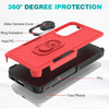 Military Grade TUFF Shockproof Hybrid Armor Case with Ring Grip for Samsung Galaxy A26 5G - Red