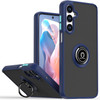 Transparent Hybrid Case with Ring Grip for Samsung Galaxy A26 5G - Blue