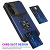 Military Grade All-In-One Ring Stand Card Case for Samsung Galaxy A26 5G - Blue
