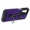 Military Grade All-In-One Ring Stand Card Case for Samsung Galaxy A26 5G - Purple