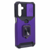 Military Grade All-In-One Ring Stand Card Case for Samsung Galaxy A26 5G - Purple