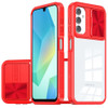 HD Transparent Case with Camera Privacy Cover for Samsung Galaxy A26 5G - Red