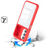 HD Transparent Case with Camera Privacy Cover for Samsung Galaxy A26 5G - Red