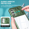 HD Transparent Case with Camera Privacy Cover for Samsung Galaxy A26 5G - Green