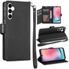 Extra Series Essential Leather Wallet Stand Case for Samsung Galaxy A26 5G - Black