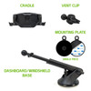 3-IN-1 Air Vent / Dashboard / Windshield Phone Mount with One Touch Lock Mechanism