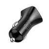 Dual USB-A Output Mini Car Charger - Black